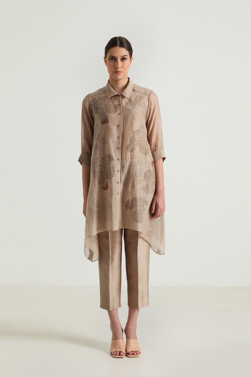 Silk Chanderi Shirt