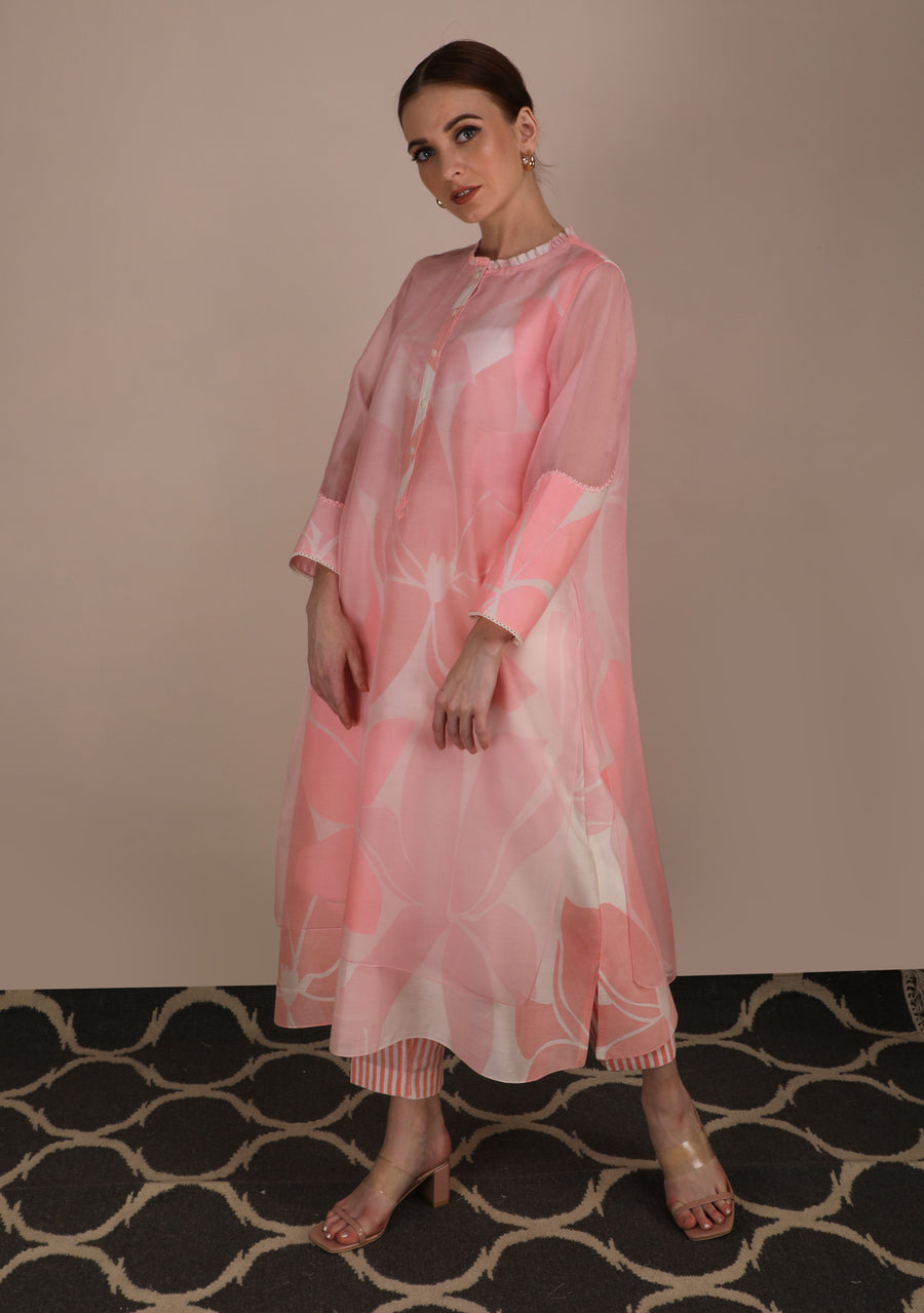 Lotus Double Layer Tunic-Tunic-ARCVSH by Pallavi Singh