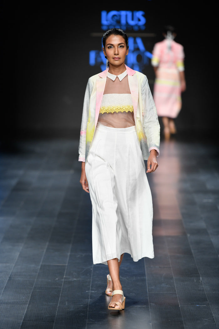 Ivory Flare Culottes-Pants-ARCVSH by Pallavi Singh