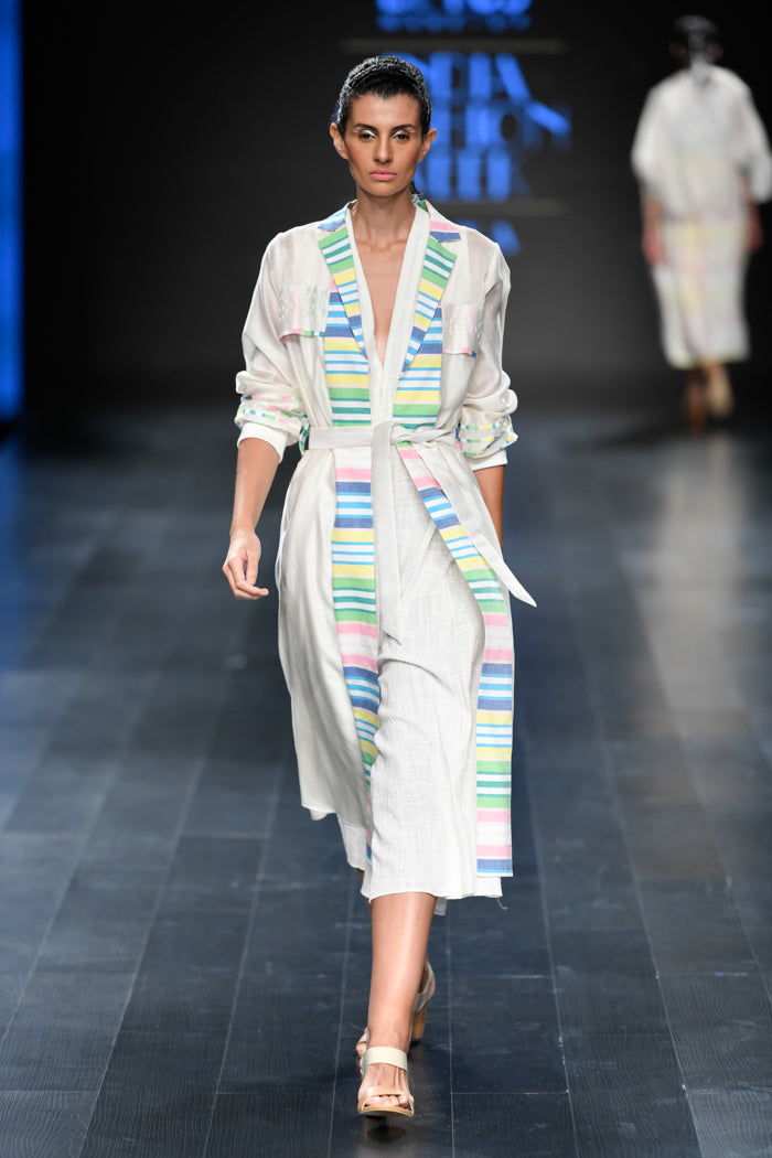 Ivory Stripe Jacket-Jacket-ARCVSH by Pallavi Singh
