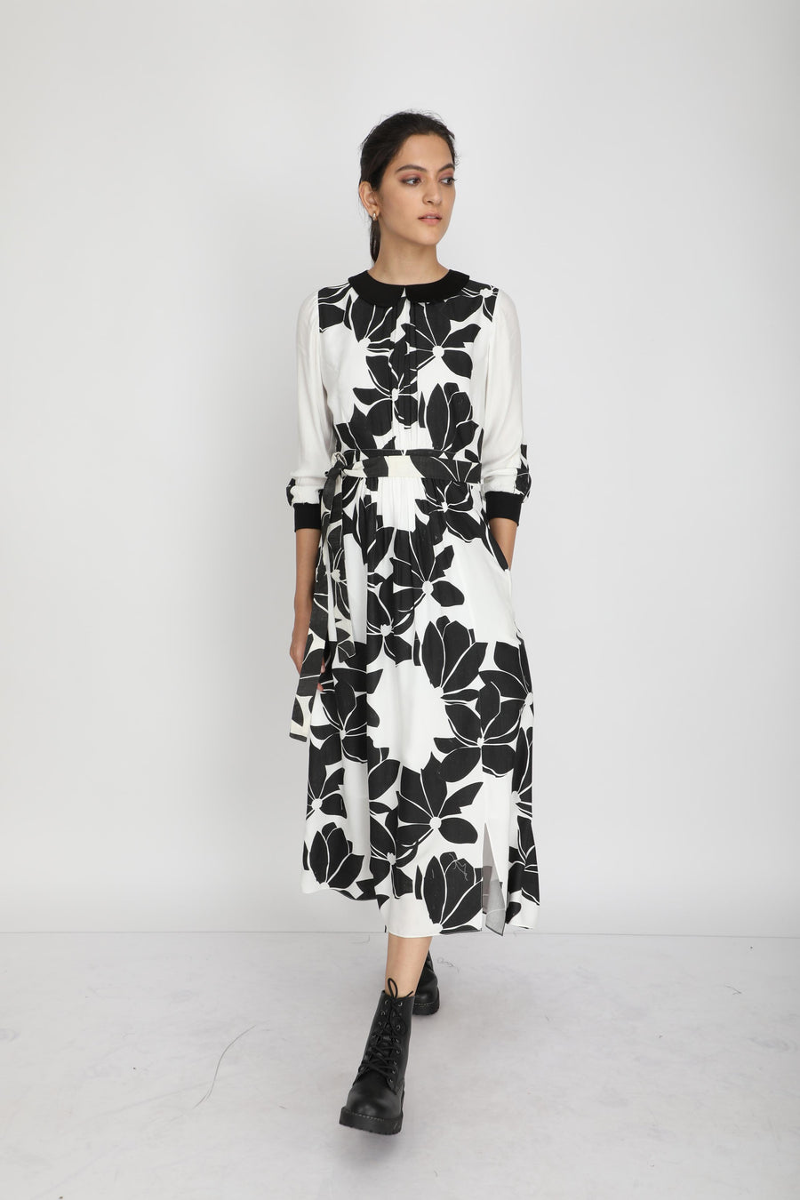Lotus print dress-Dress-ARCVSH by Pallavi Singh