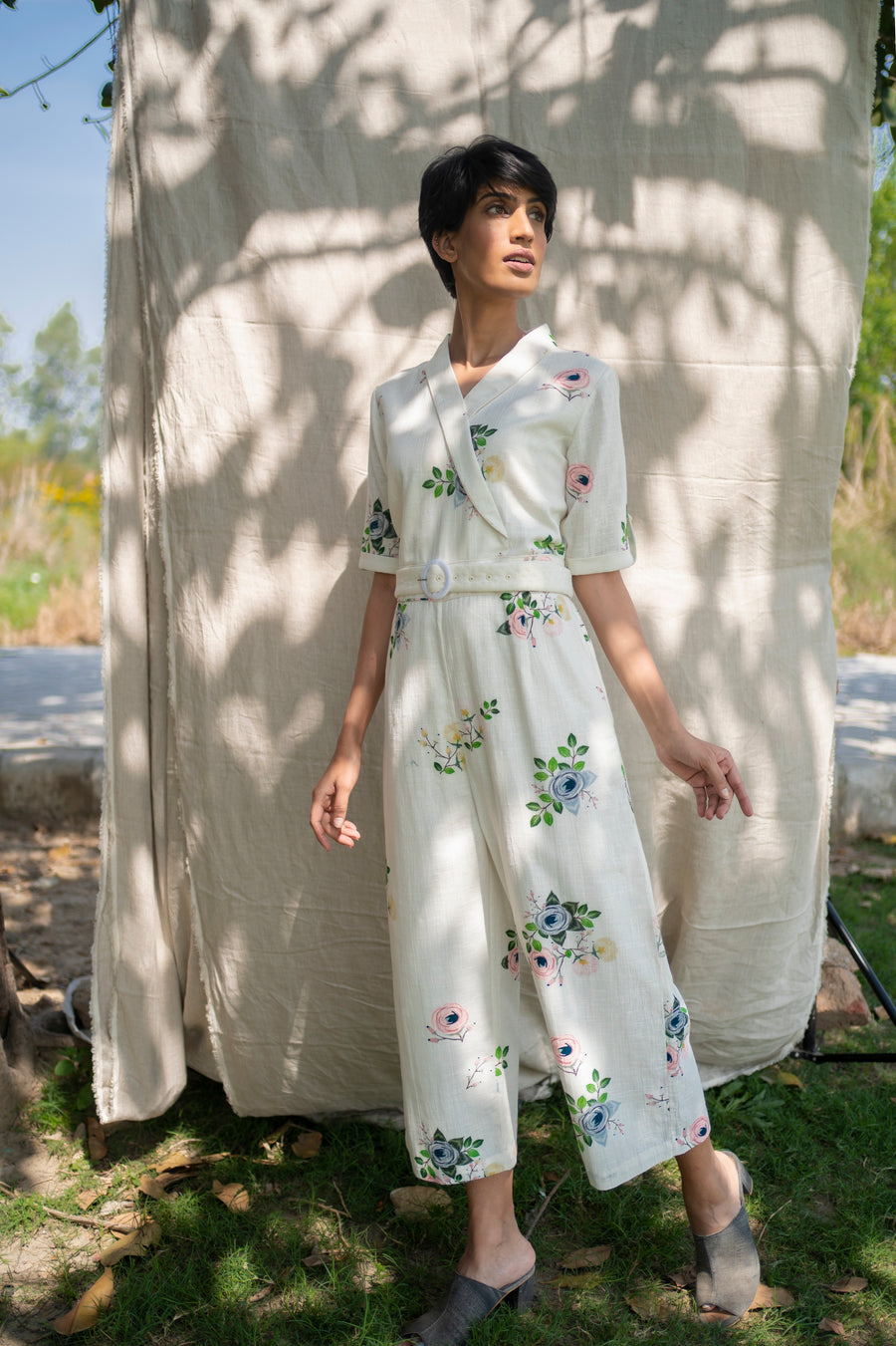 Ivory Jumpsuit-Jumpsuit-ARCVSH by Pallavi Singh
