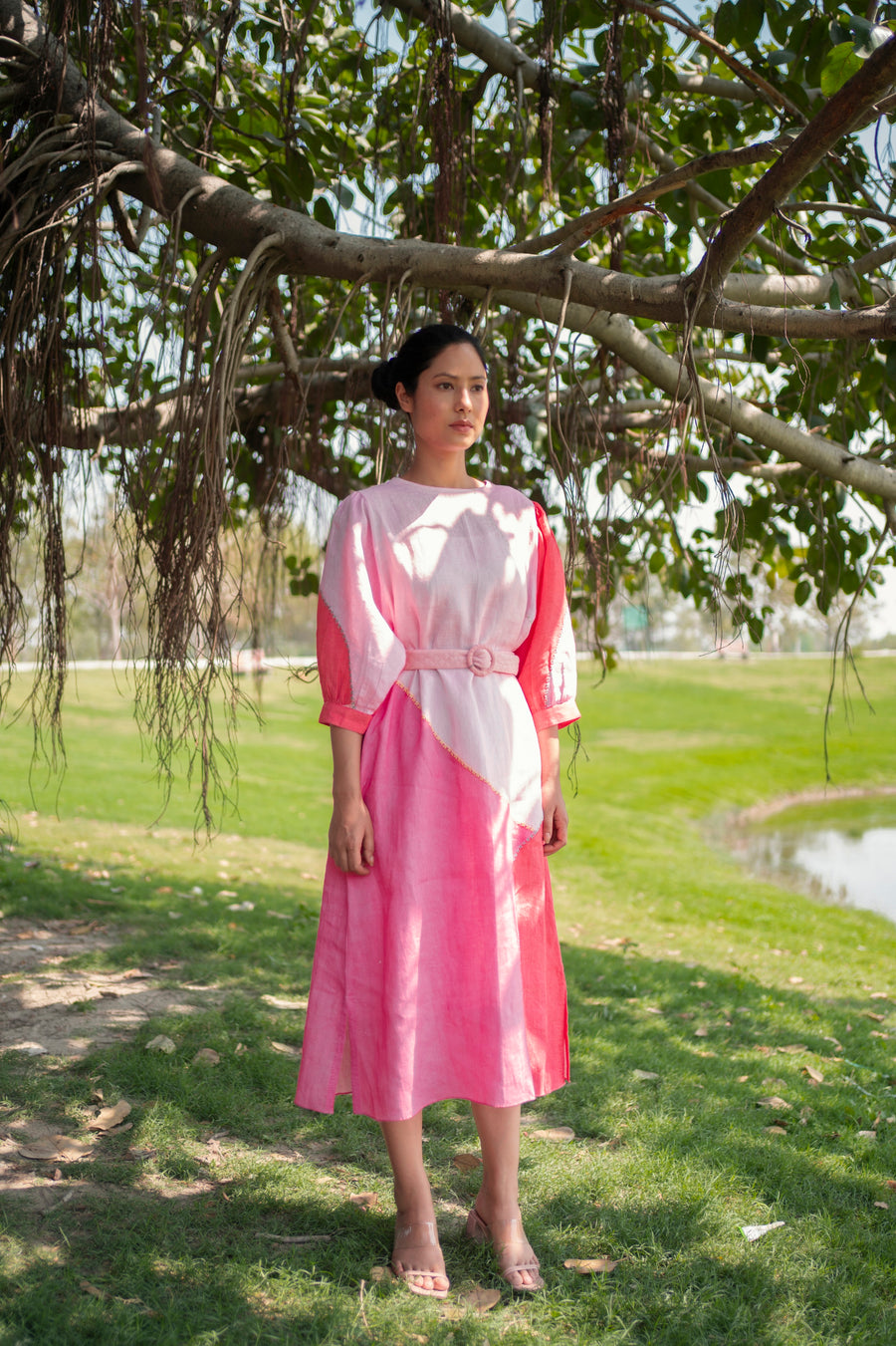Coral Pink Dress-Dress-ARCVSH by Pallavi Singh