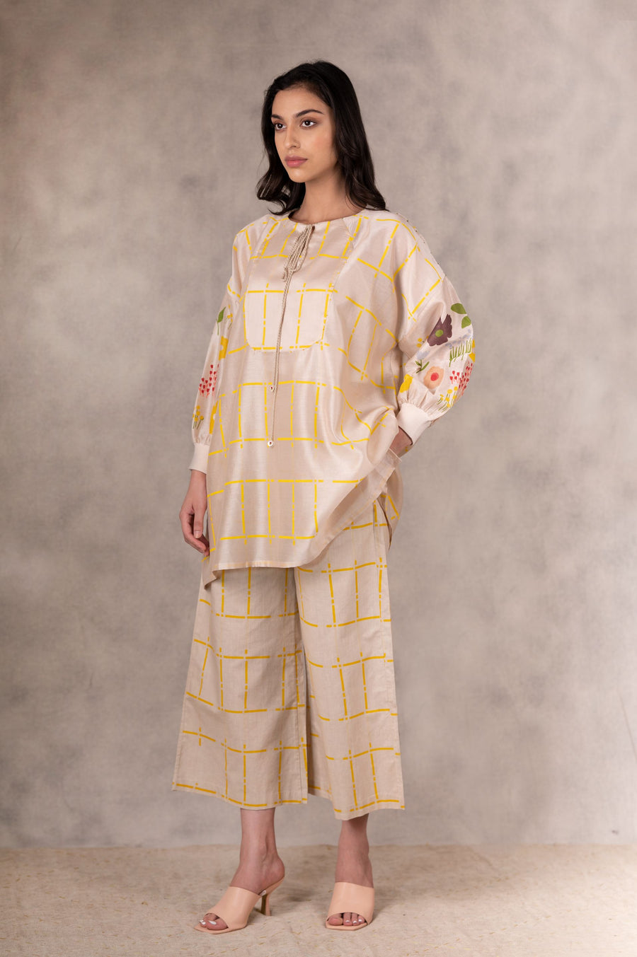 Flared Pants In Linen-Pants-ARCVSH by Pallavi Singh