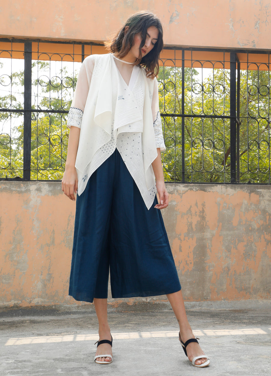 V Neck Plain Cotton Top-Top-ARCVSH by Pallavi Singh