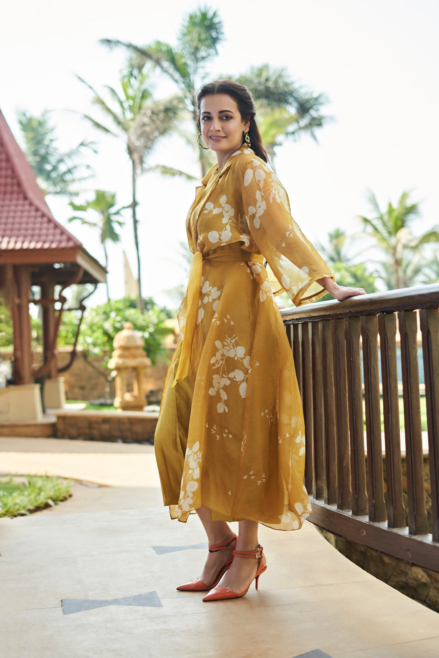 Dia Mirza | Petal Printed Jumpsuit with Organza Jacket