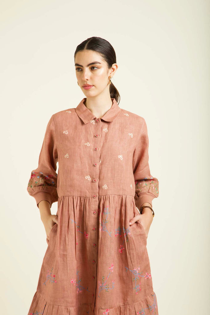 Summer Dress Beaton Linen Gathered Dress Buy Now, Shop Now, Women