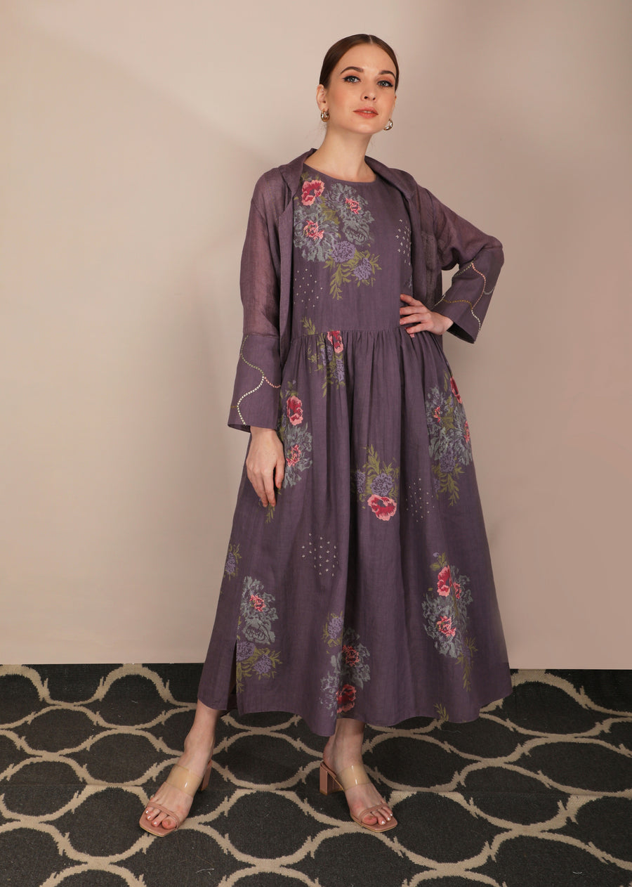 Lavender Embroidered Jacket-Jacket-ARCVSH by Pallavi Singh
