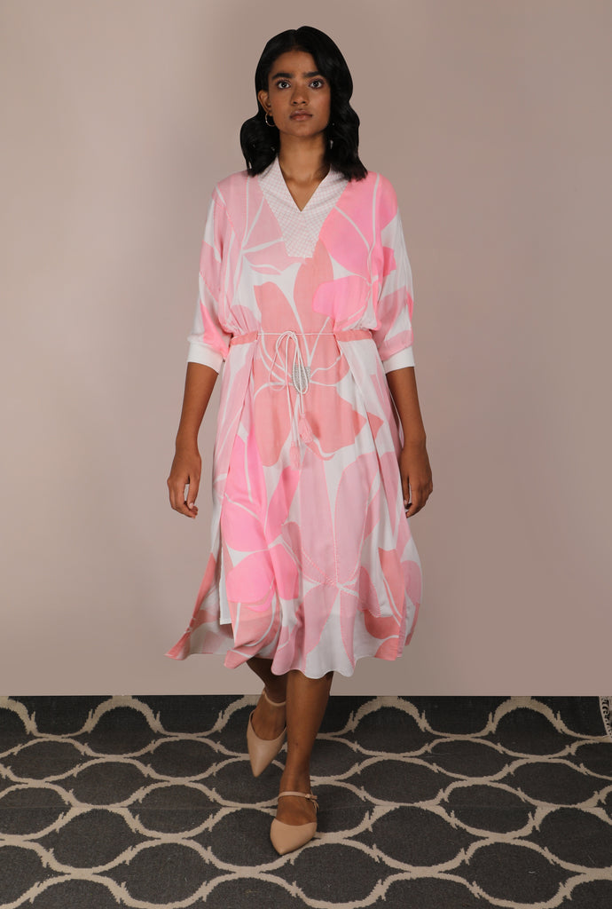 Lotus Print Dress-Dress-ARCVSH by Pallavi Singh