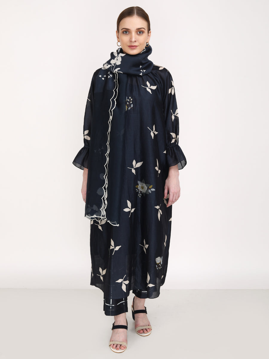 Leaf Print Kurta Set