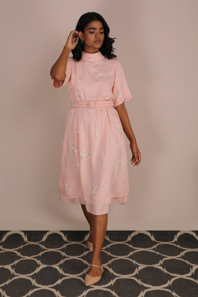 Cherry Blossom Print Dress-Dress-ARCVSH by Pallavi Singh
