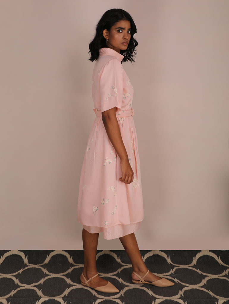 Cherry Blossom Print Dress-Dress-ARCVSH by Pallavi Singh