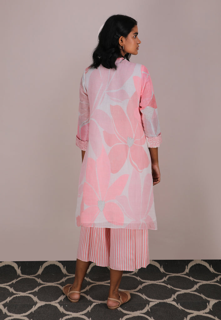 Pink Stripe Culottes-Pants-ARCVSH by Pallavi Singh