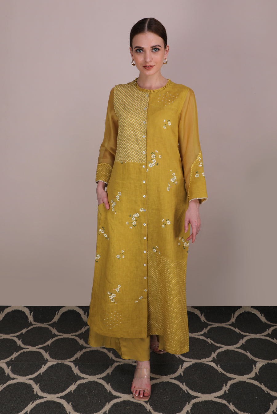 Cherry Blossom Multi Print Tunic-Tunic-ARCVSH by Pallavi Singh