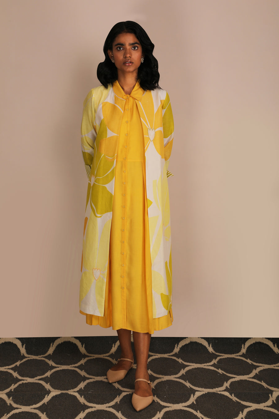 Lotus Print Jacket-Jacket-ARCVSH by Pallavi Singh