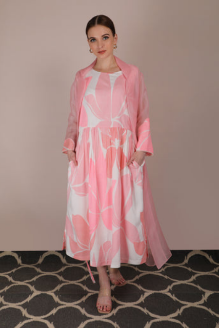 Lotus Print Dress-Dress-ARCVSH by Pallavi Singh