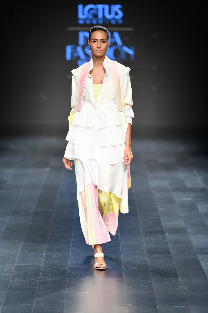 Pink Block Printed Palazzo-Pants-ARCVSH by Pallavi Singh