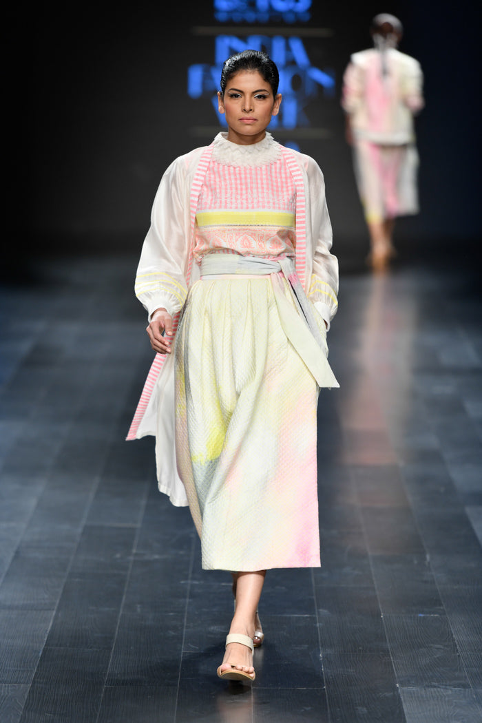 Pink Handblock Printed Top-Top-ARCVSH by Pallavi Singh