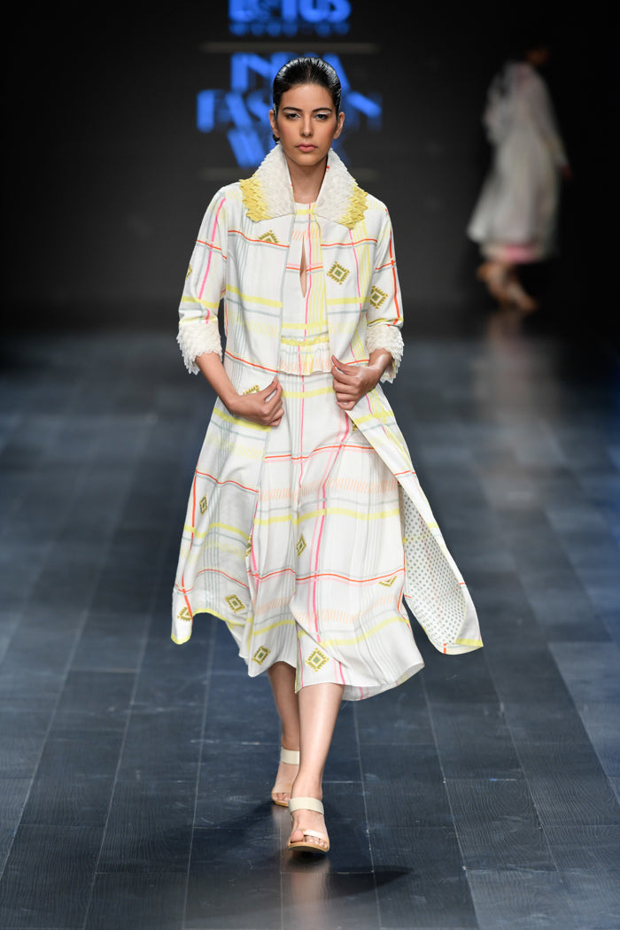 Ivory Checks Jacket-Jacket-ARCVSH by Pallavi Singh