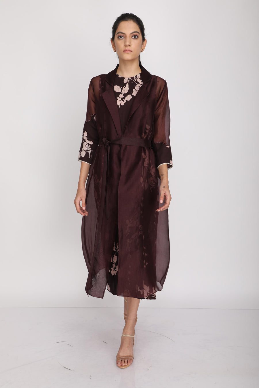Petal Print Jacket+ Jumpsuit-Full Set-ARCVSH by Pallavi Singh