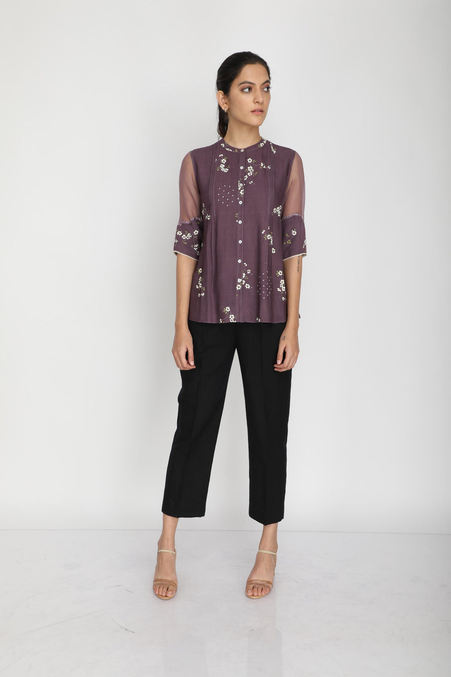 Cherry Blossom Print Top-Top-ARCVSH by Pallavi Singh