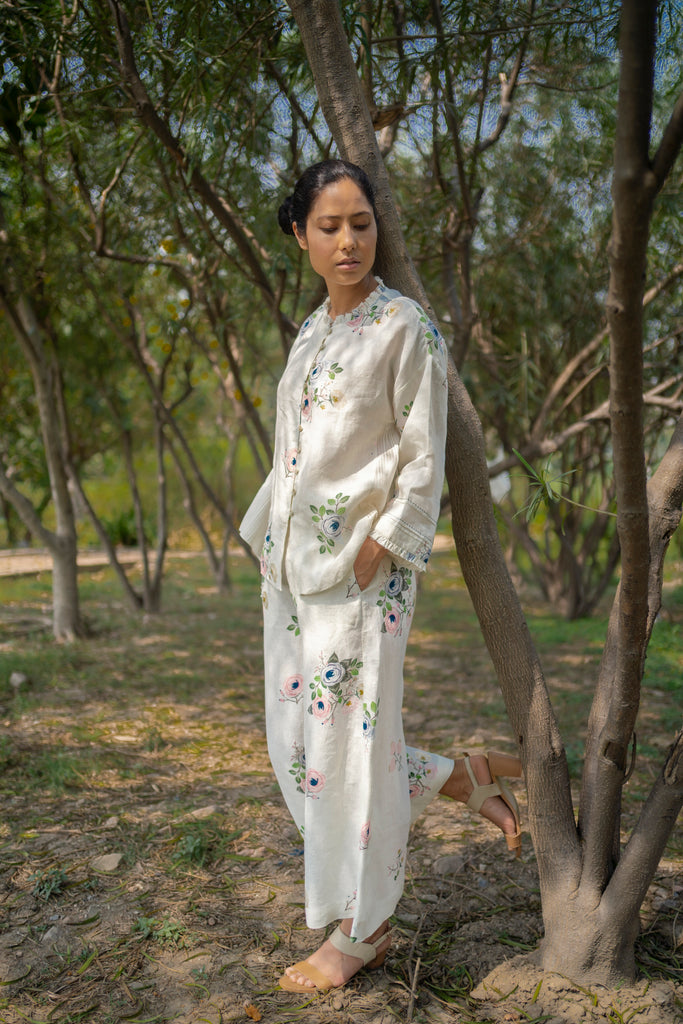 Ivory Top and Ivory Pants-Full Set-ARCVSH by Pallavi Singh