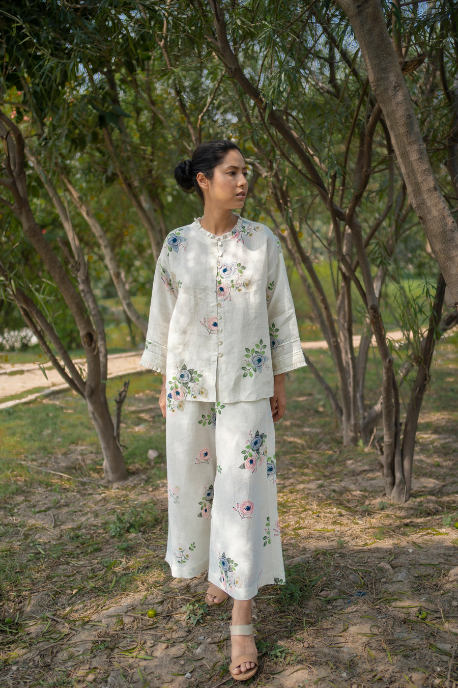 Ivory Top and Ivory Pants-Full Set-ARCVSH by Pallavi Singh
