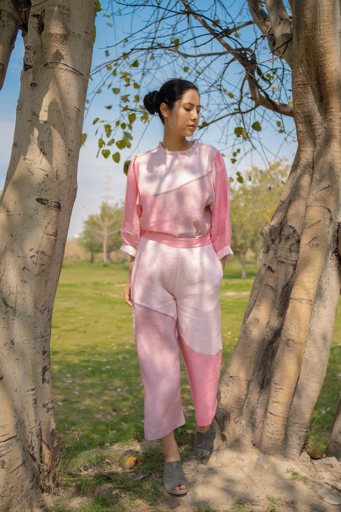 Pink Top and Pink Pants-Full Set-ARCVSH by Pallavi Singh