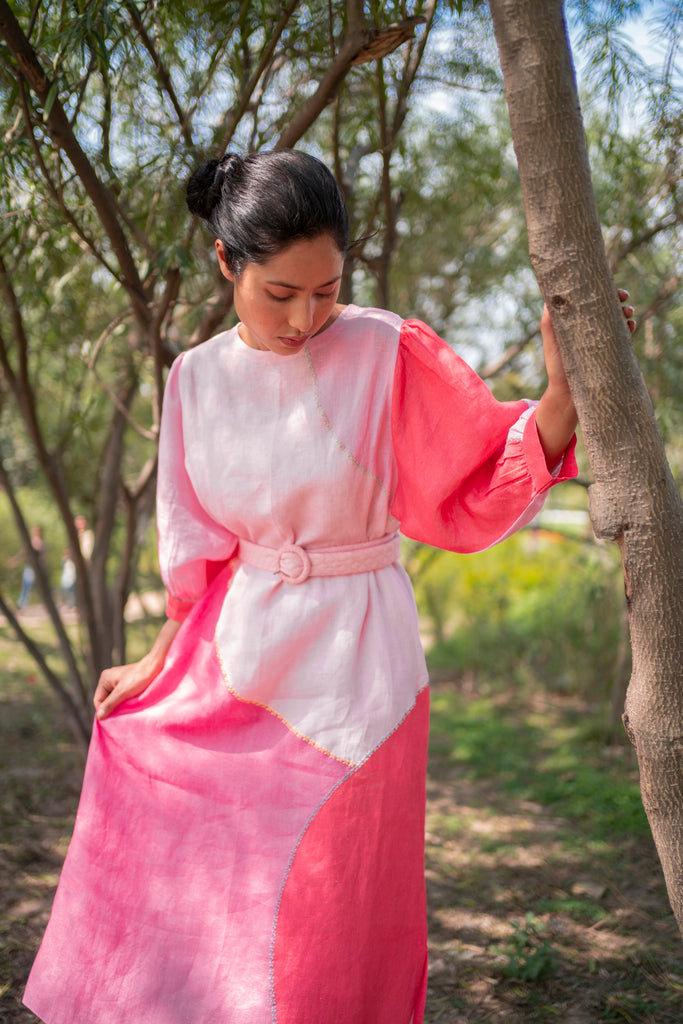 Coral Pink Dress-Dress-ARCVSH by Pallavi Singh