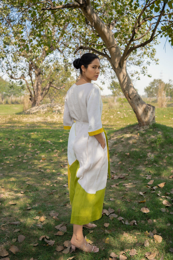 Yellow and Green Jumpsuit-Dress-ARCVSH by Pallavi Singh