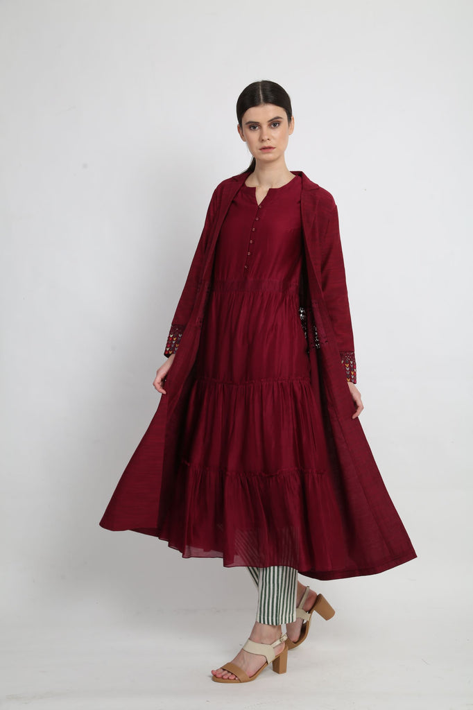 Tier Dress With Jacket-Full Set-ARCVSH by Pallavi Singh