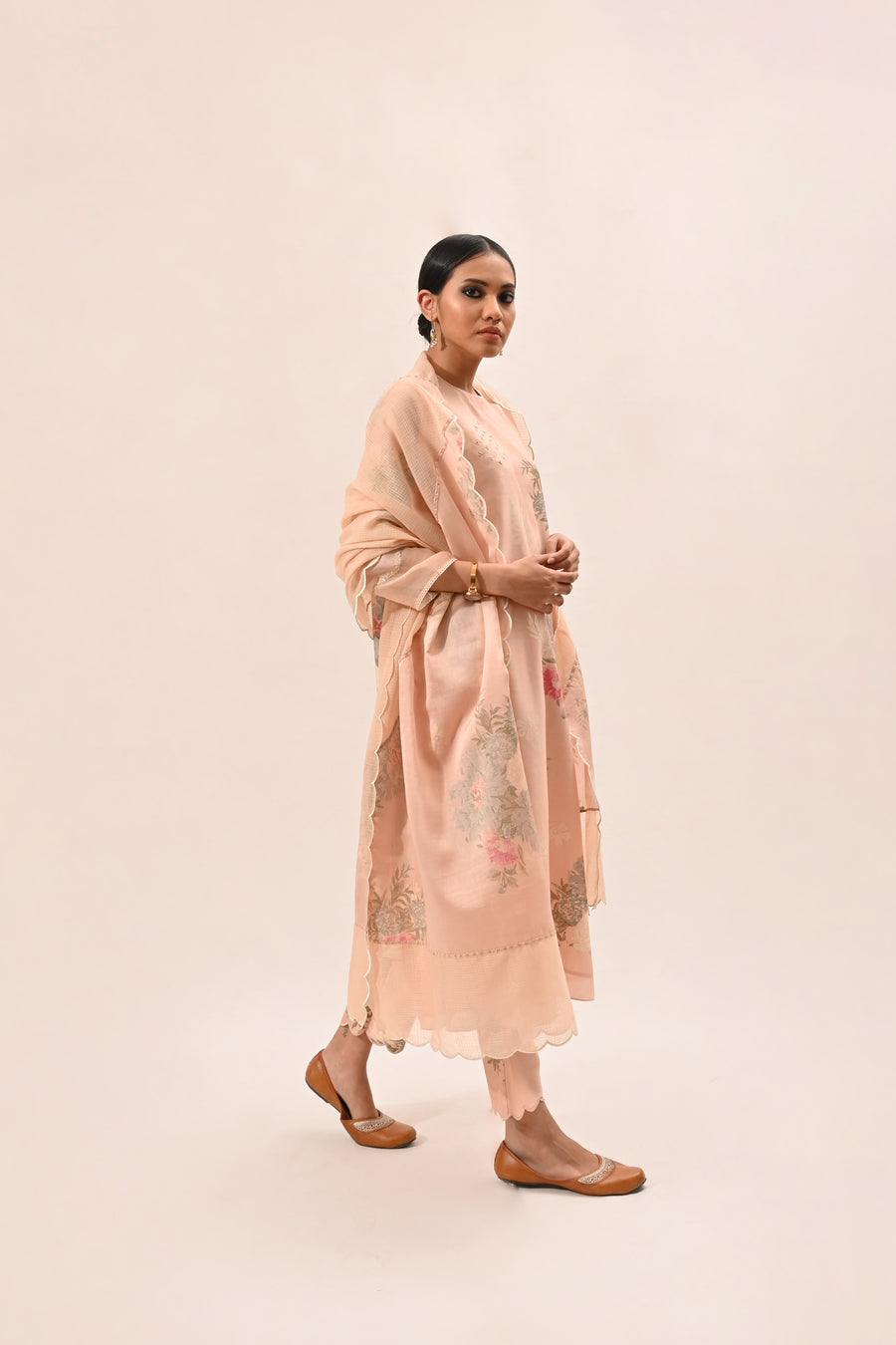 Desert Rose Straight Kurta Set-Full Set-ARCVSH by Pallavi Singh