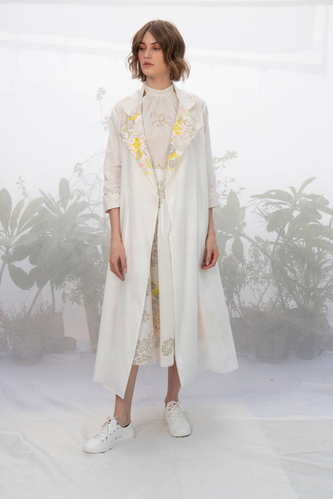 Lakshmi Manchu | Ivory Jacket With Top And Roses Printed Skirt-Full Set-ARCVSH by Pallavi Singh